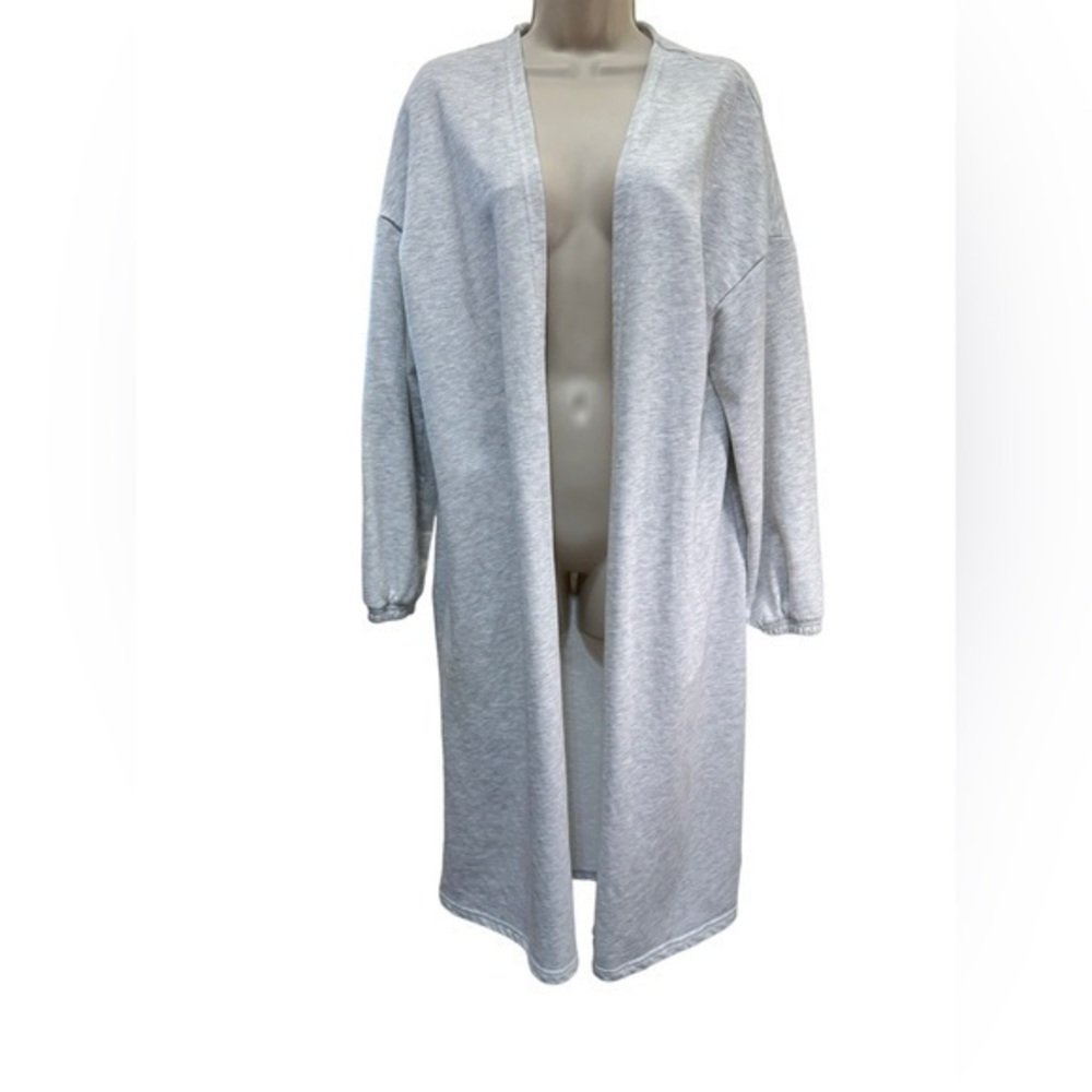 Kittenish Grey Sweatshirt Cardigan